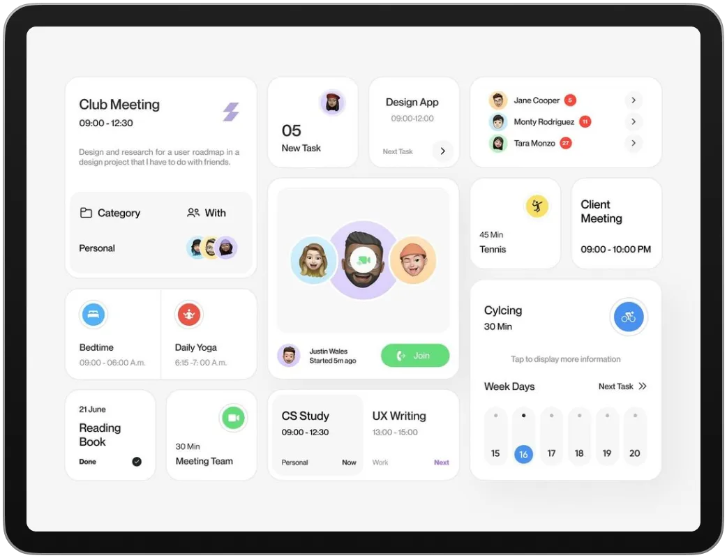 Dashboard interface concept designed by Asket Studio, shown on a tablet