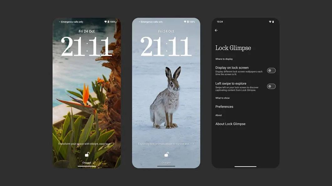Nothing Phone 4a running Android 16 with the Nothing OS Lock Glimpse screen